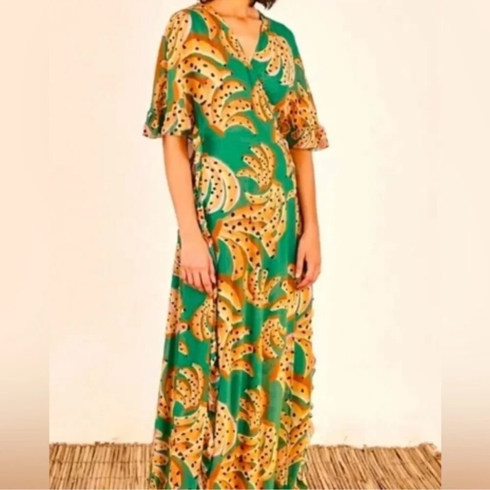 COPY - Farm Rio Raining Bananas maxi wrap dress. - Picture 7 of 7